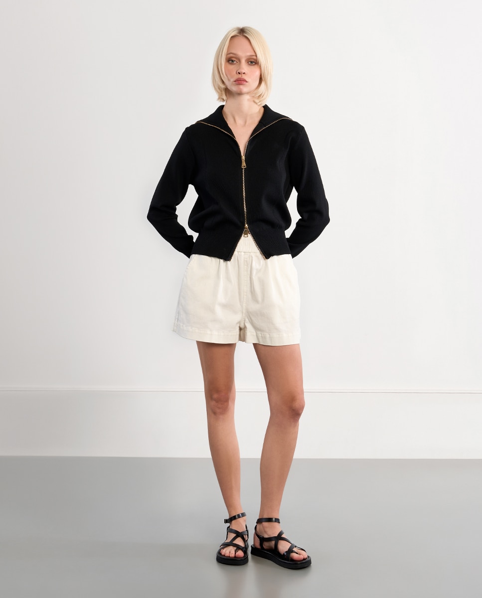Lili Sidonio - Chaqueta de mujer de manga larga cuello muy alto.