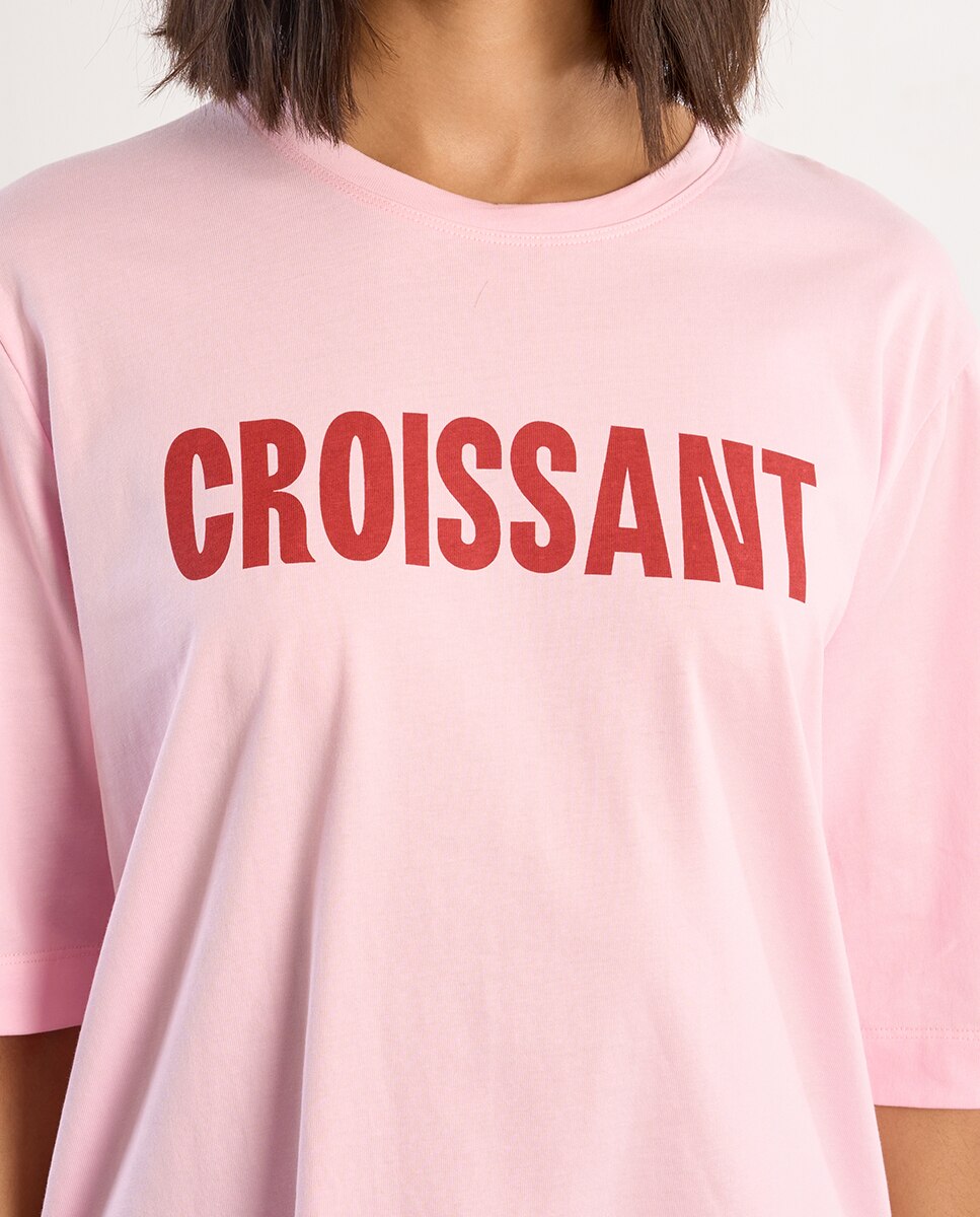 Camiseta de mujer de manga corta con estampado - Lili Sidonio - Rosa Rosa-4