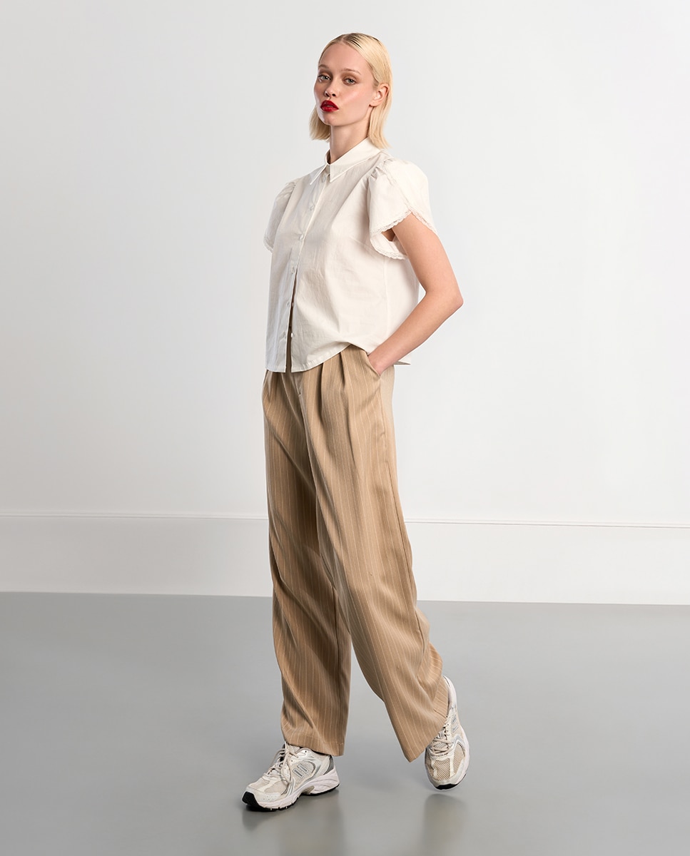 Lili Sidonio - Pantalón de mujer largo estampado rayas.