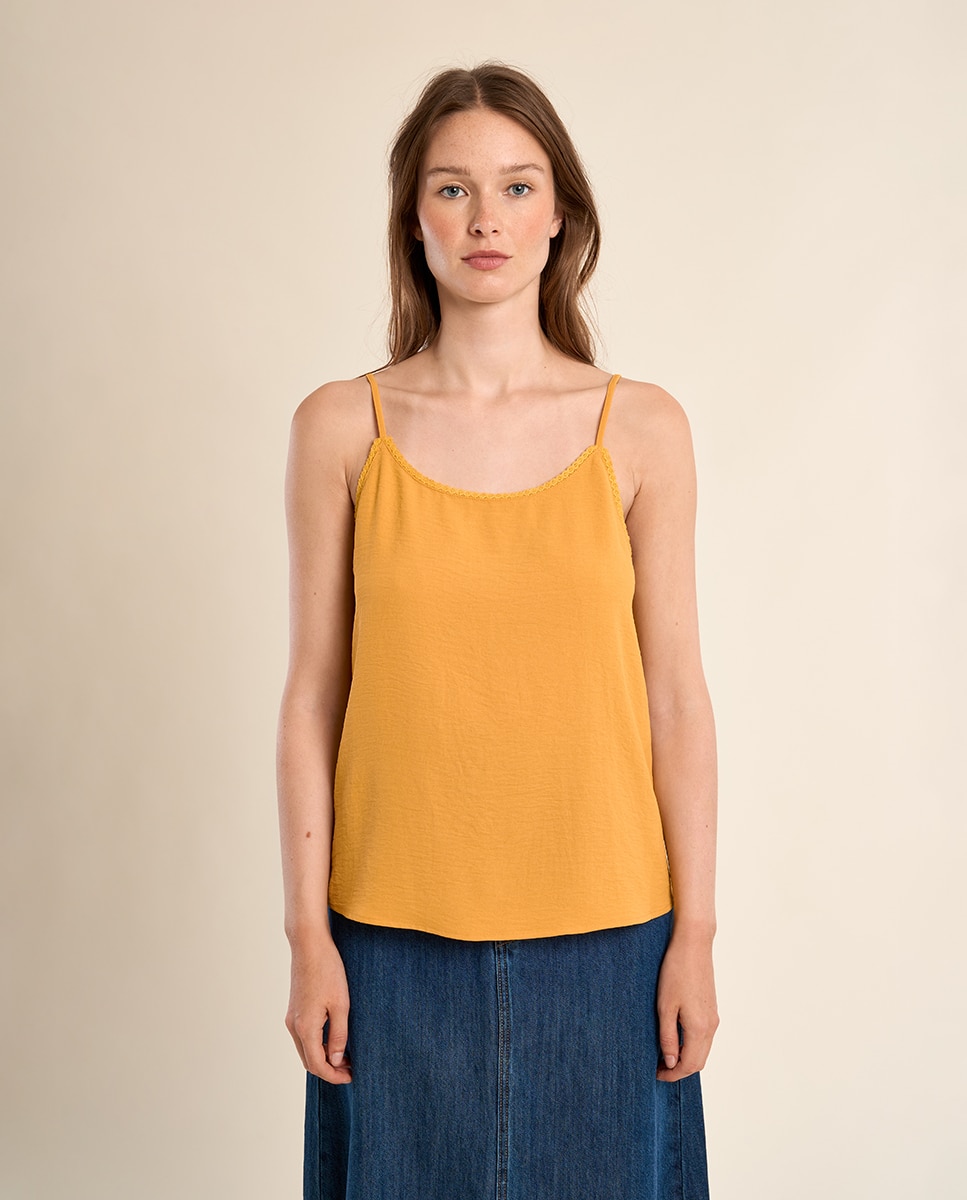 Top de mujer lencero de tirantes - Molly Bracken - Amarillo Amarillo-2