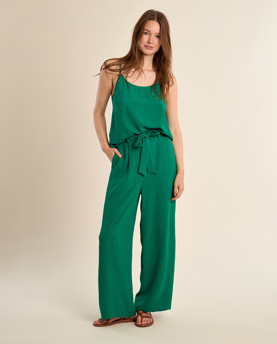 Top de mujer lencero de tirantes - Molly Bracken - Verde Verde-1