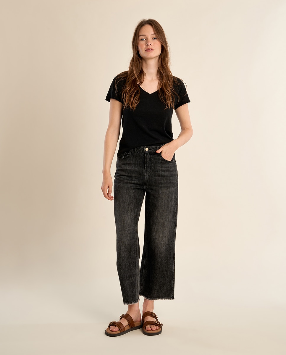 Molly Bracken - Camiseta de mujer de manga corta escote V.