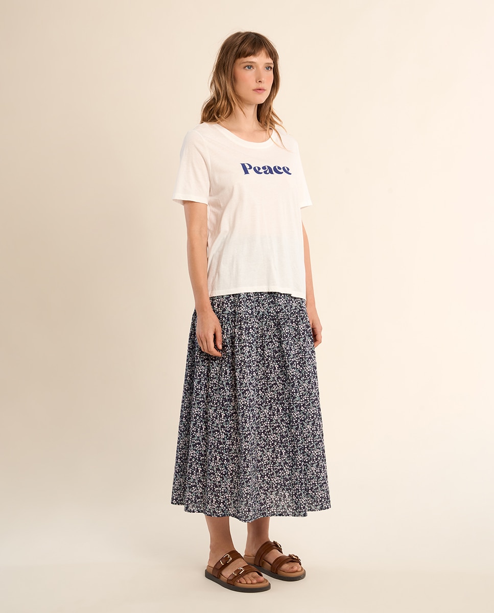 Molly Bracken - Camiseta de mujer de manga corta estampado de texto.