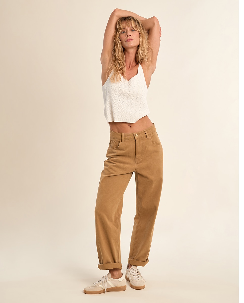 Molly Bracken - Pantalón de mujer recto cinco bolsillos.