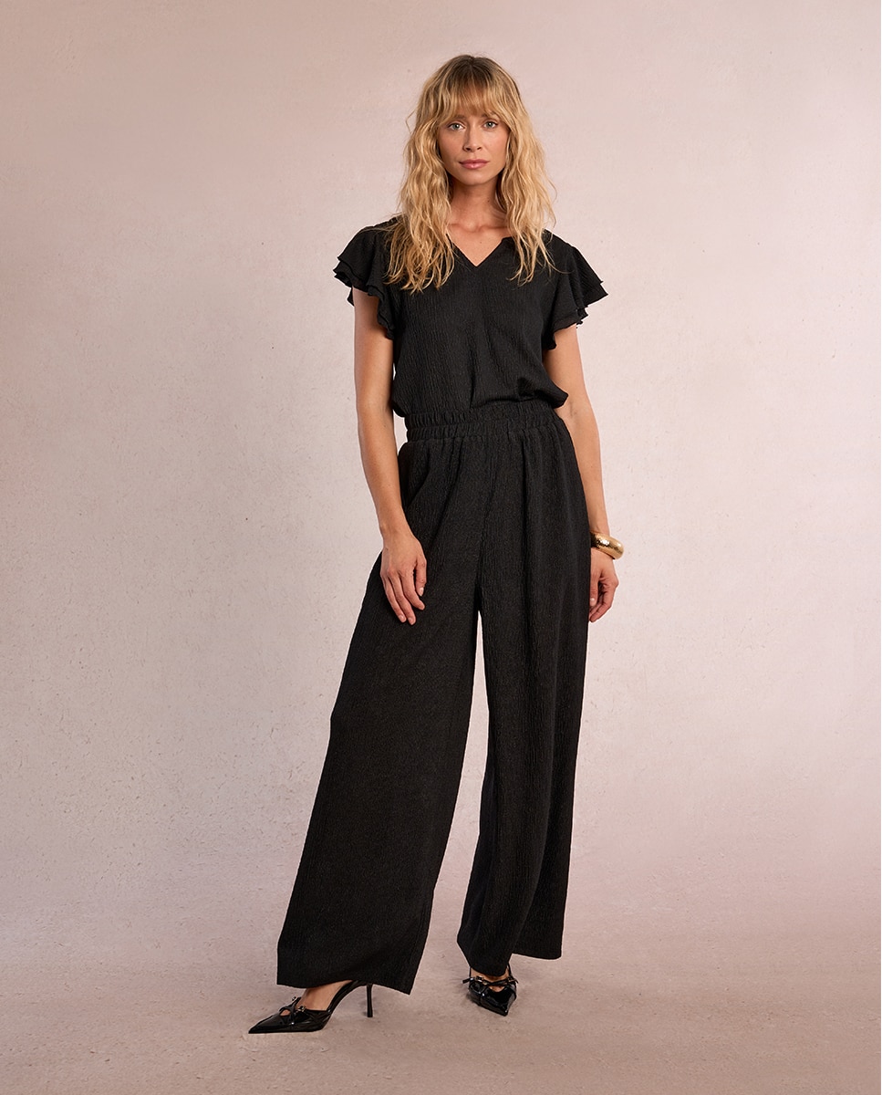 Molly Bracken - Pantalón de mujer ancho perneras rectas.