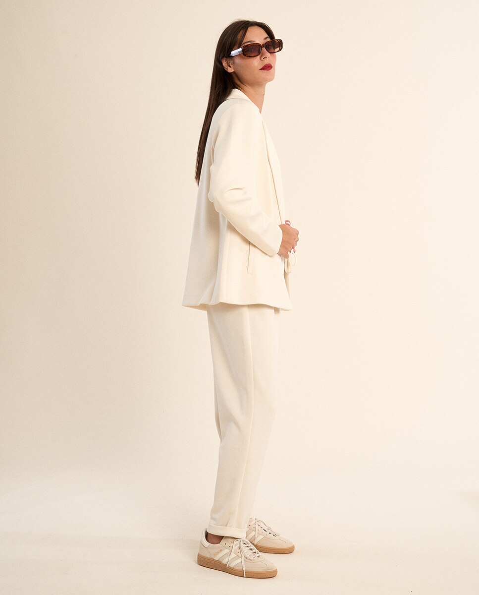 Pantalón de mujer largo, de chándal - Molly Bracken - Crudo Crudo-2
