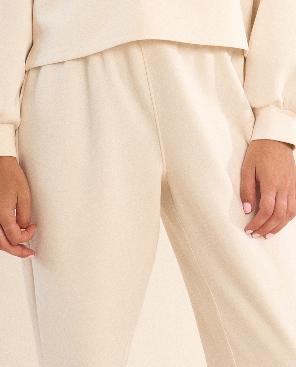 Pantalón de mujer largo, de chándal - Molly Bracken - Crudo Crudo-4