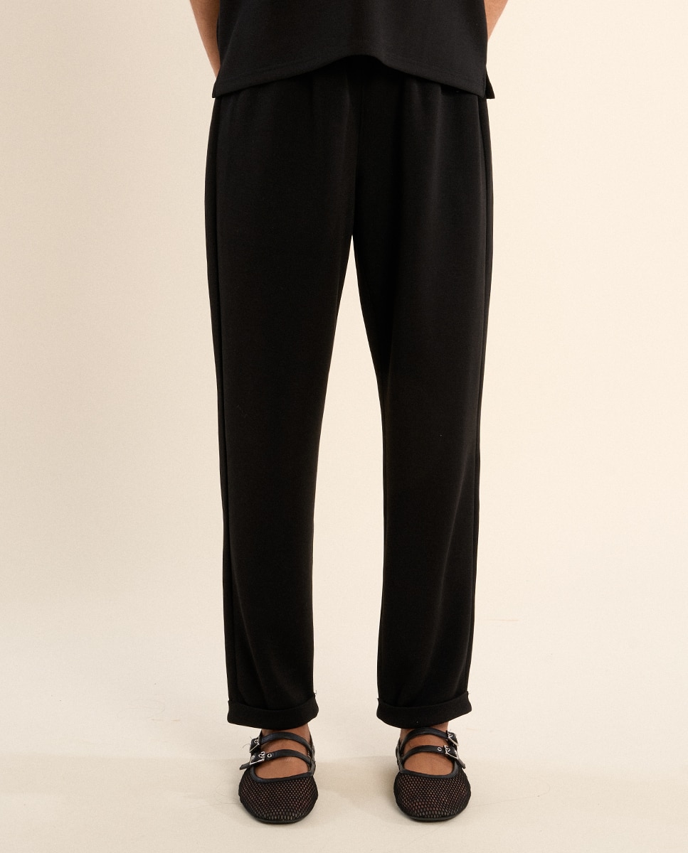 Pantalón de mujer largo, de chándal - Molly Bracken - Negro Negro-1