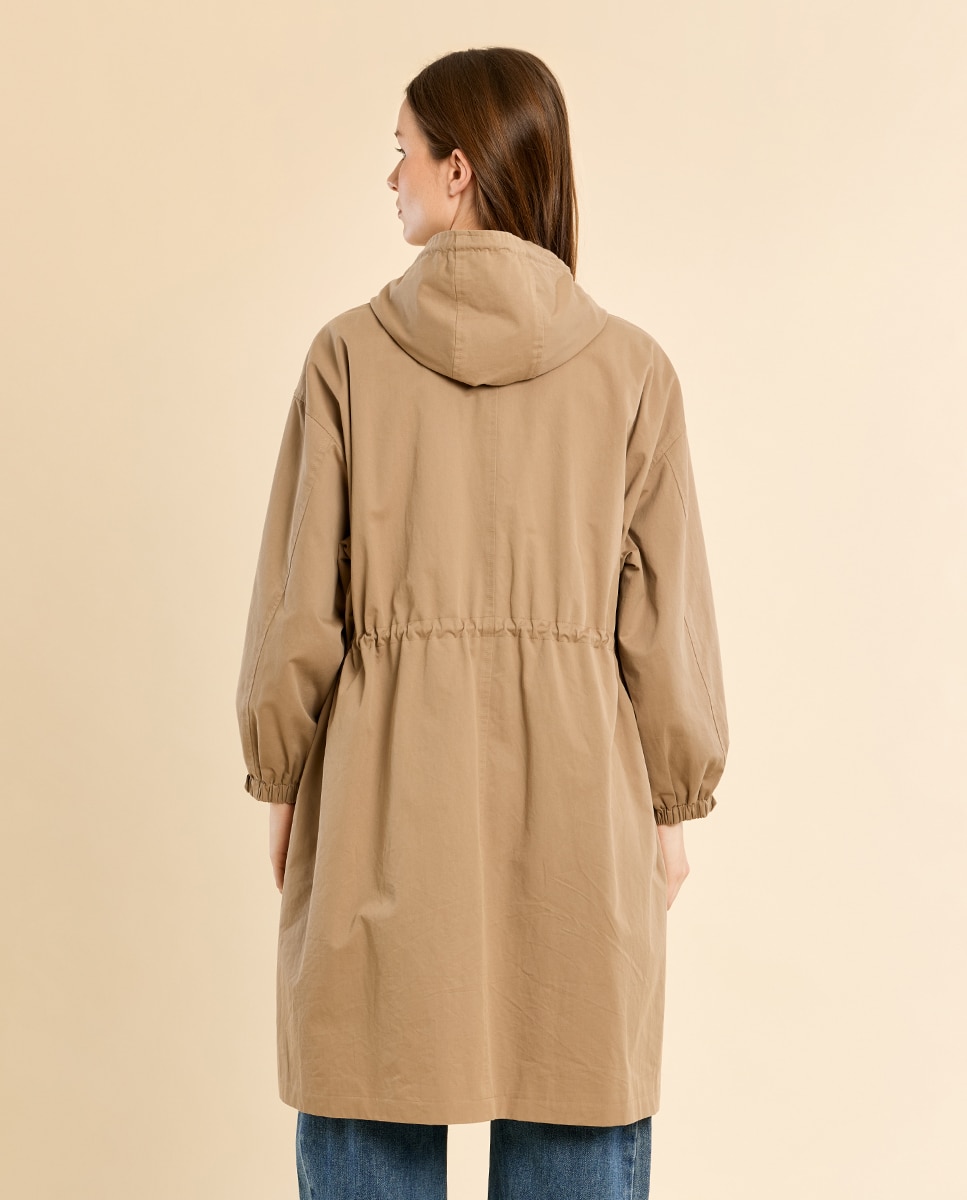 Gabardina de mujer de manga larga con capucha - Molly Bracken - Kaki Kaki-4