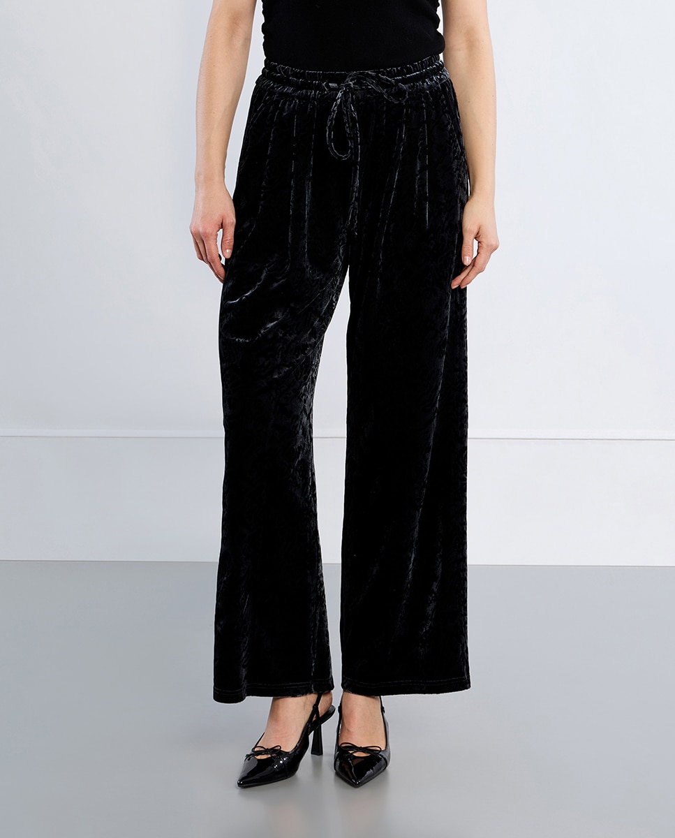 Pantalón de mujer largo con estampado - Lili Sidonio - Gris Gris-1