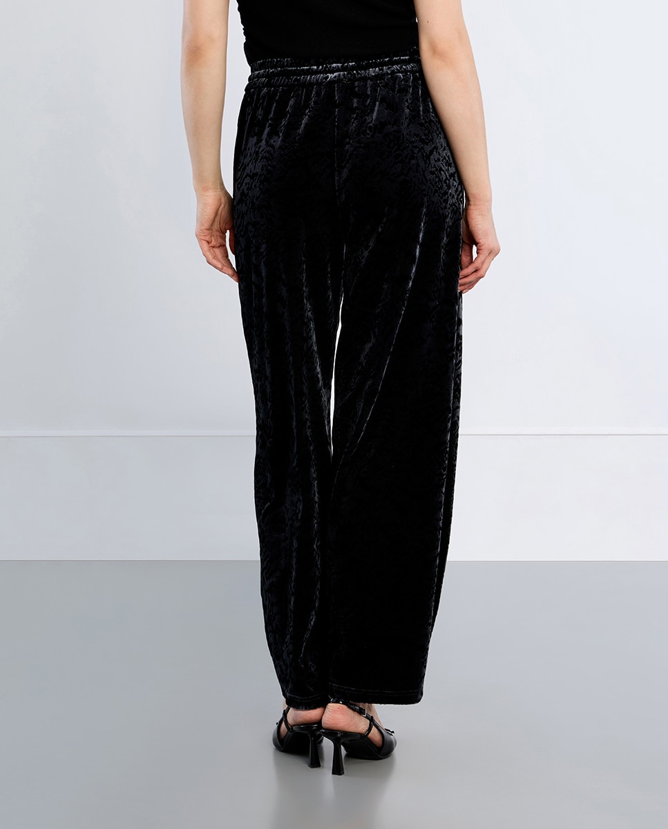 Pantalón de mujer largo con estampado - Lili Sidonio - Gris Gris-3