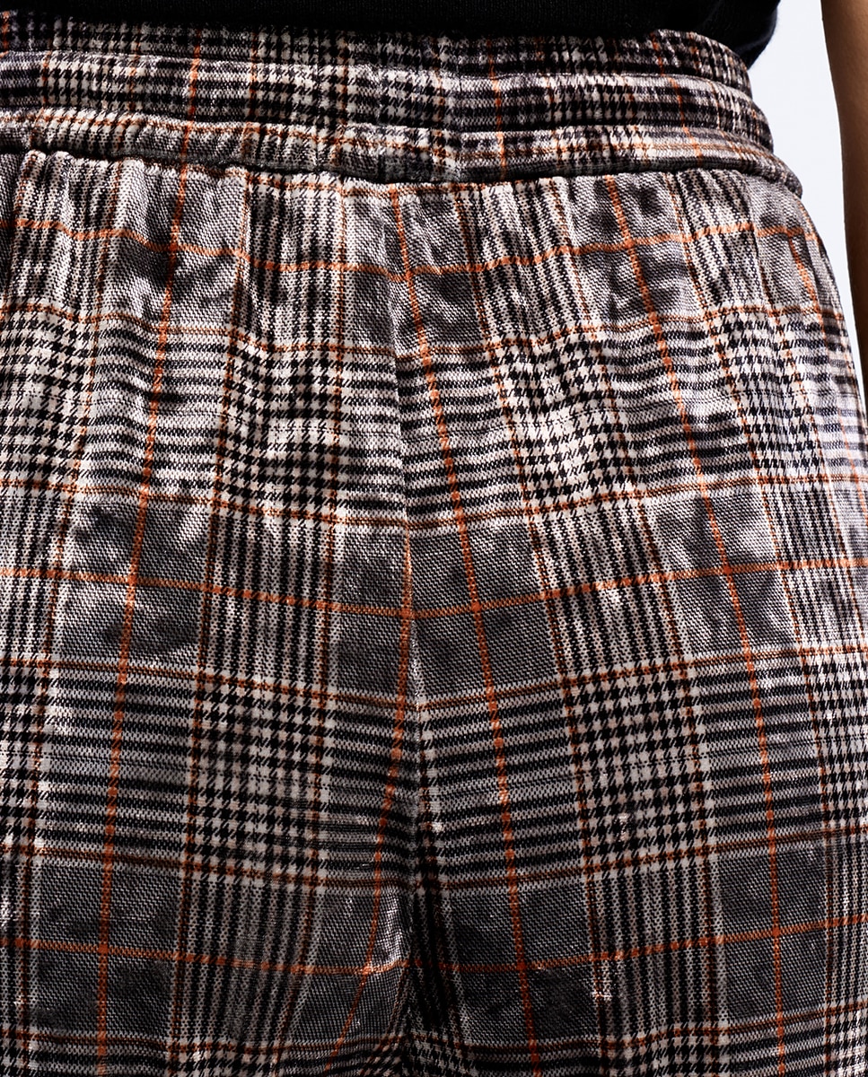 Pantalón de mujer largo con estampado - Lili Sidonio - Marrón Marrón-4