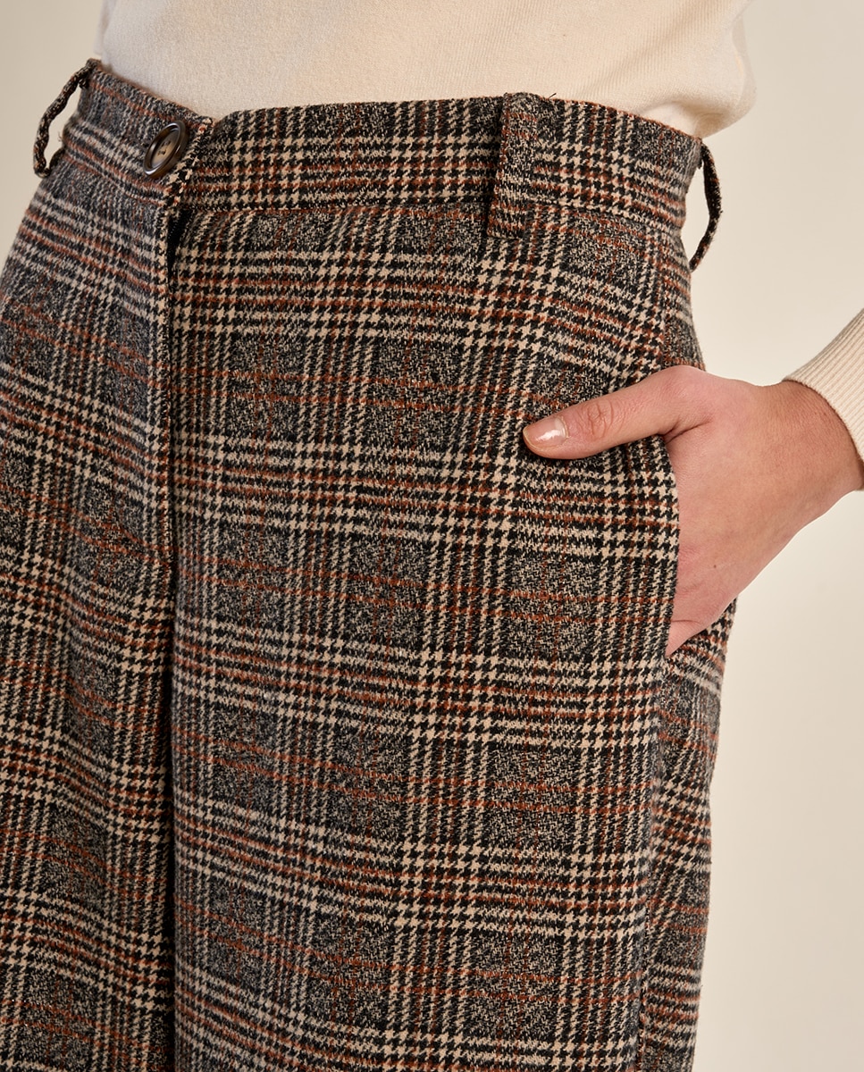 Pantalón de mujer largo con estampado - Molly Bracken - Negro Negro-5