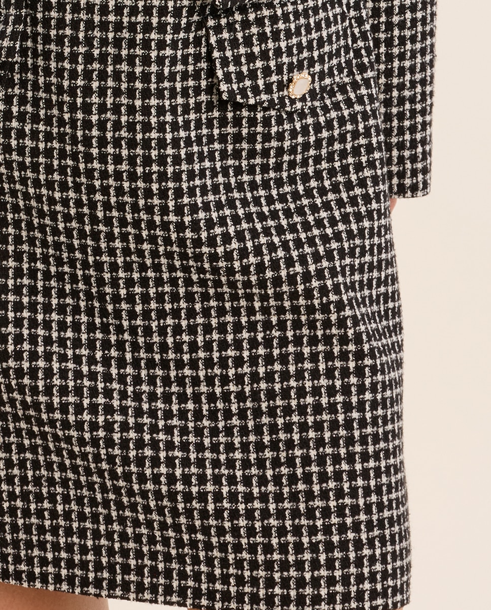 Falda corta en tejido de tweed - Molly Bracken - Negro Negro-5
