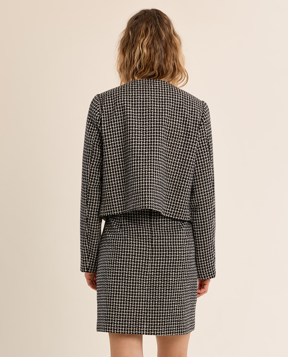 Chaqueta de mujer recta de manga larga - Molly Bracken - Negro Negro-4