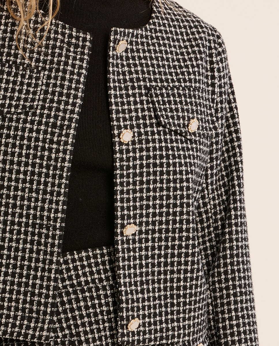 Chaqueta de mujer recta de manga larga - Molly Bracken - Negro Negro-5