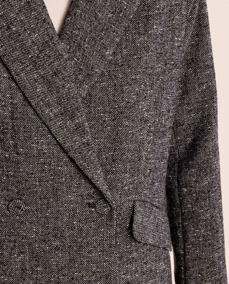 Blazer de mujer de manga larga con cuello y solapa - Molly Bracken - Negro Negro-5