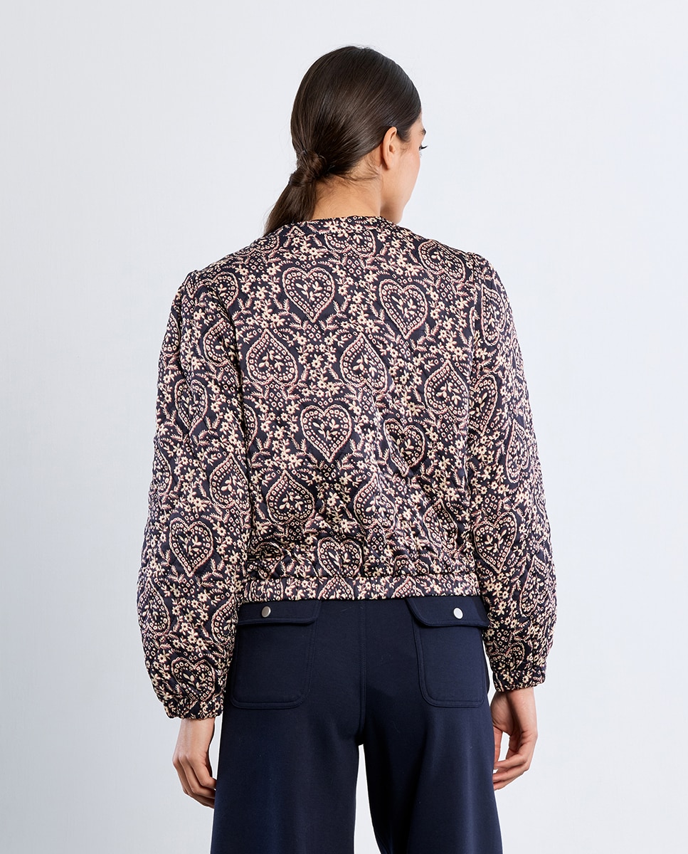 Chaqueta de mujer de manga larga con estampado - Lili Sidonio - Negro Negro-4
