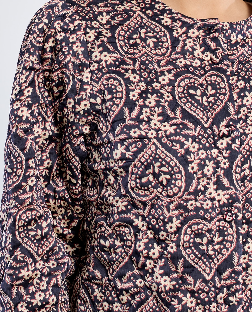 Chaqueta de mujer de manga larga con estampado - Lili Sidonio - Negro Negro-5