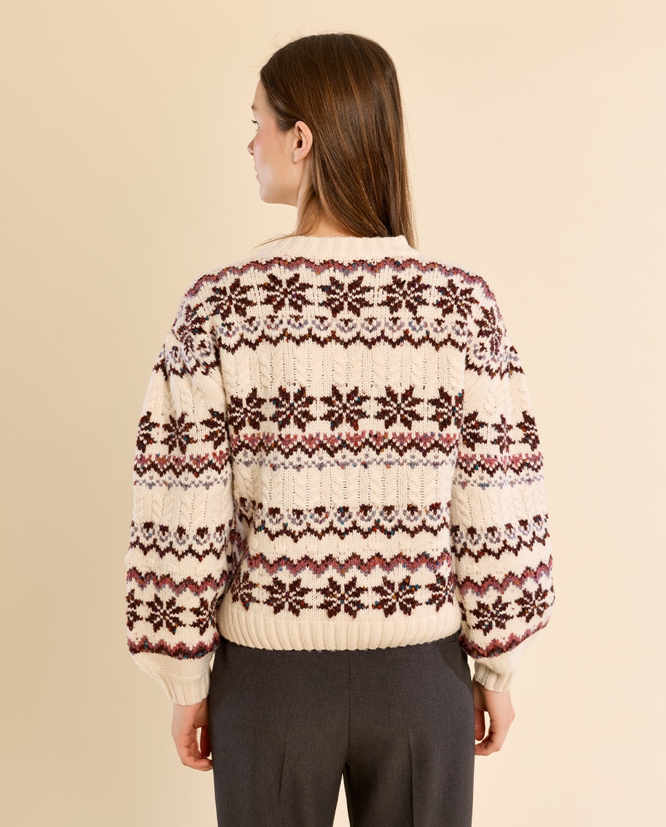Jersey de mujer de manga larga con estampado - Molly Bracken - Crudo Crudo-3