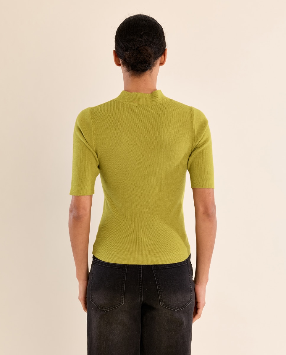 Jersey de mujer de manga corta ajustado - Molly Bracken - Verde Oliva Verde Oliva-4