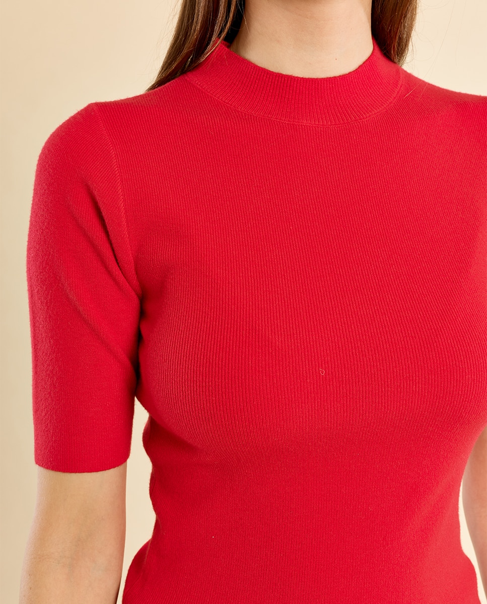 Jersey de mujer de manga corta ajustado - Molly Bracken - Rojo Rojo-5