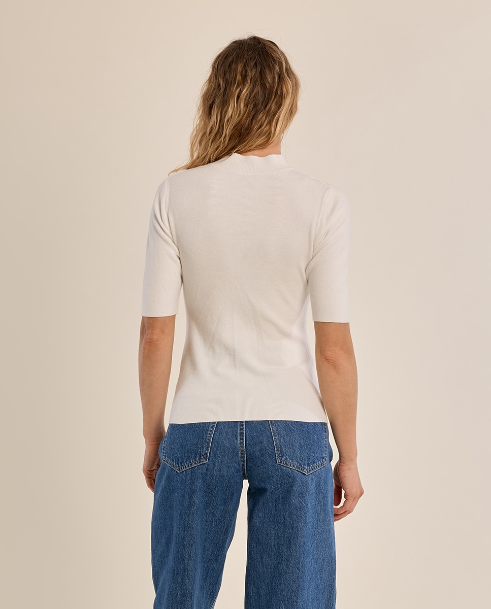 Jersey de mujer de manga corta ajustado - Molly Bracken - Crudo Crudo-4