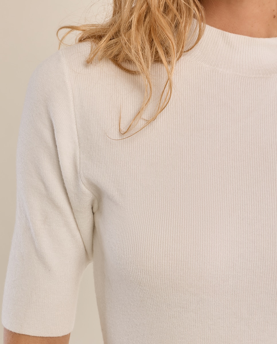 Jersey de mujer de manga corta ajustado - Molly Bracken - Crudo Crudo-5
