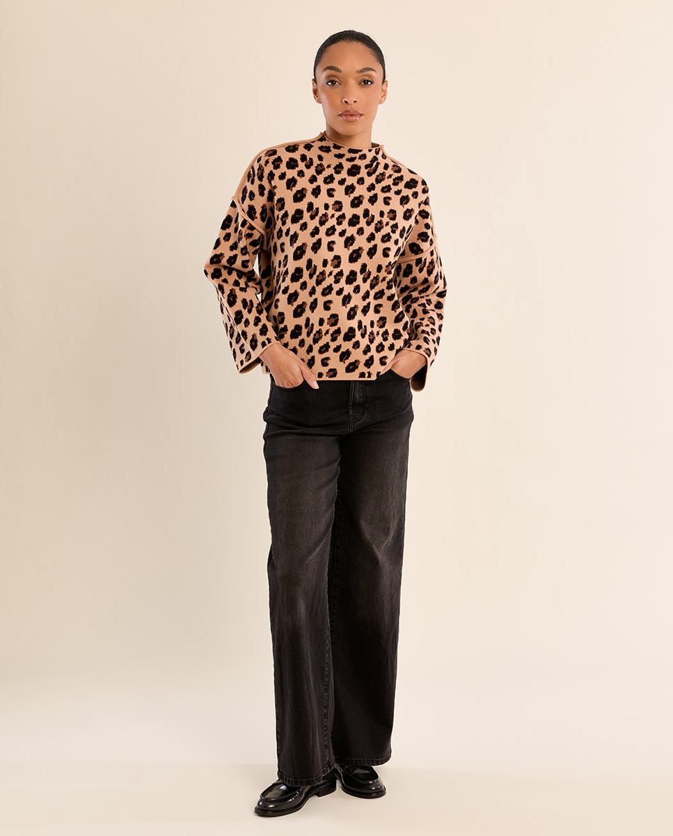 Imagen 1 de Jersey de mujer de manga larga con estampado - Molly Bracken - Camel Camel