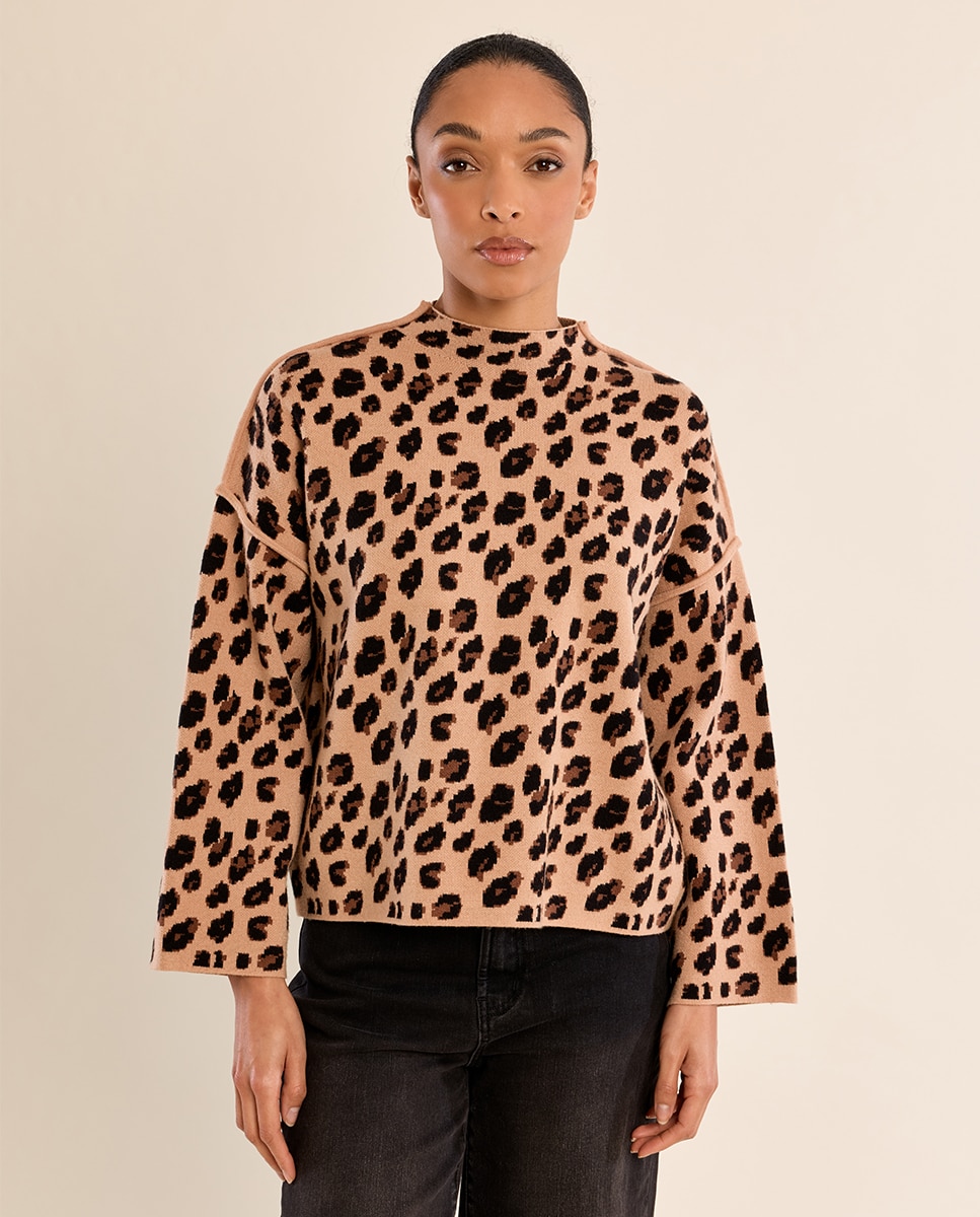 Imagen 2 de Jersey de mujer de manga larga con estampado - Molly Bracken - Camel Camel
