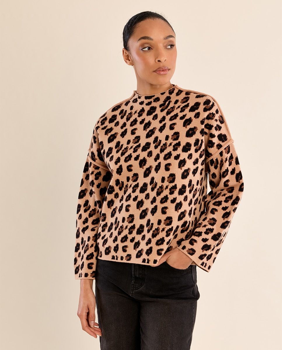 Imagen 3 de Jersey de mujer de manga larga con estampado - Molly Bracken - Camel Camel