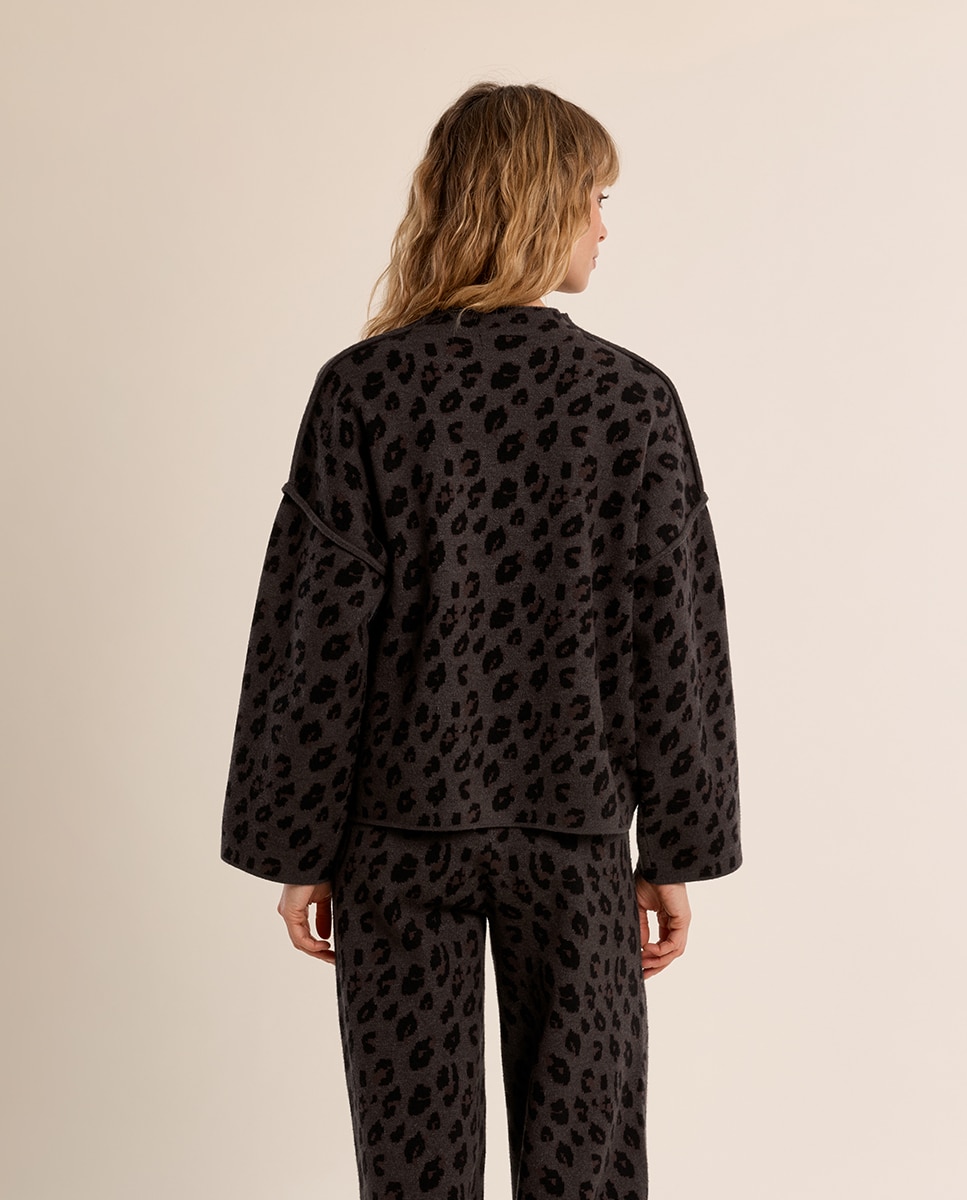 Imagen 4 de Jersey de mujer de manga larga con estampado - Molly Bracken - Gris Gris