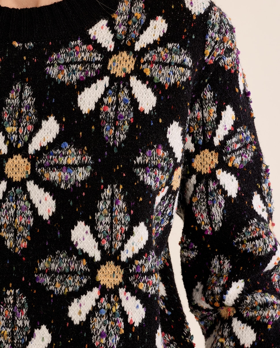 Jersey de mujer de manga larga con estampado - Molly Bracken - Negro Negro-5