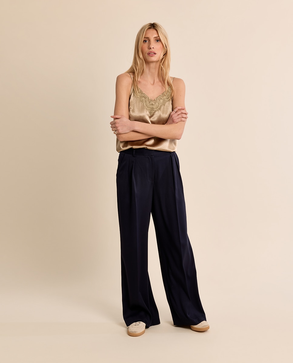 Top de mujer lencero detalle encaje - Molly Bracken - Oro Oro-1