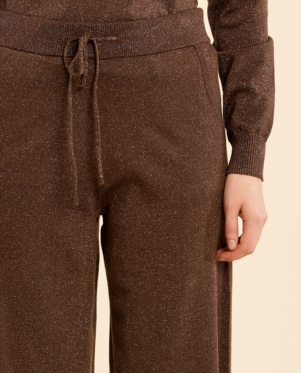 Pantalón de mujer largo de chándal - Molly Bracken - Marrón chocolate Marrón chocolate-5