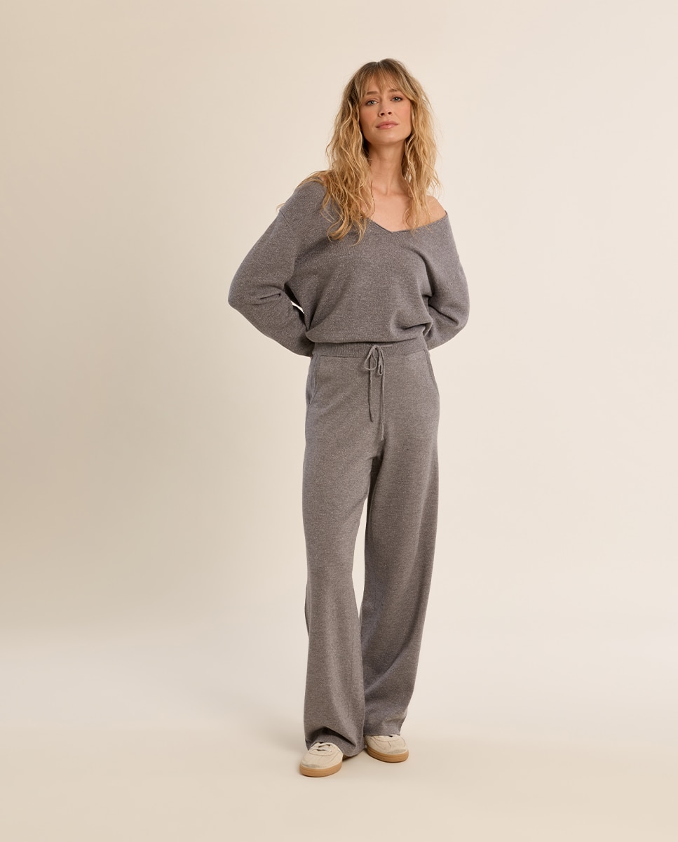 Pantalón de mujer largo de chándal - Molly Bracken - Gris Gris-1