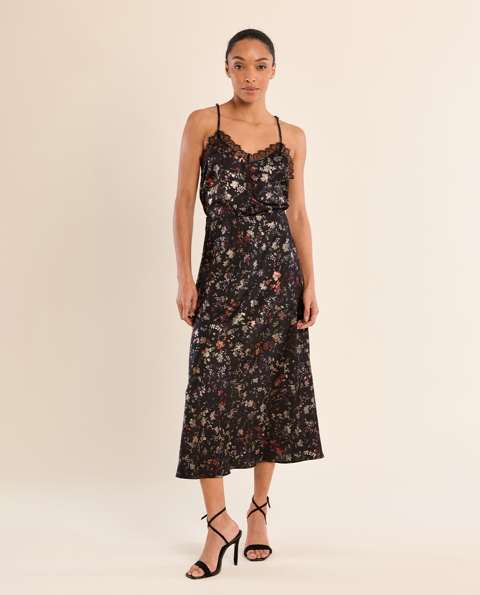 Top de mujer lencero con estampado - Molly Bracken - Negro Negro-1
