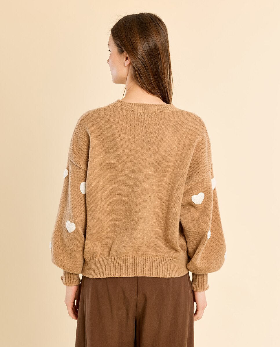 Jersey de mujer de manga larga con estampado - Molly Bracken - Beige Beige-4