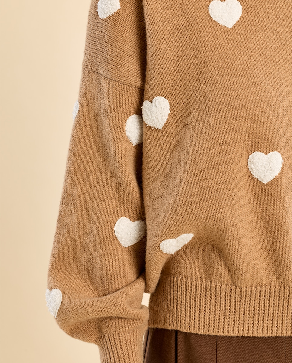 Jersey de mujer de manga larga con estampado - Molly Bracken - Beige Beige-5