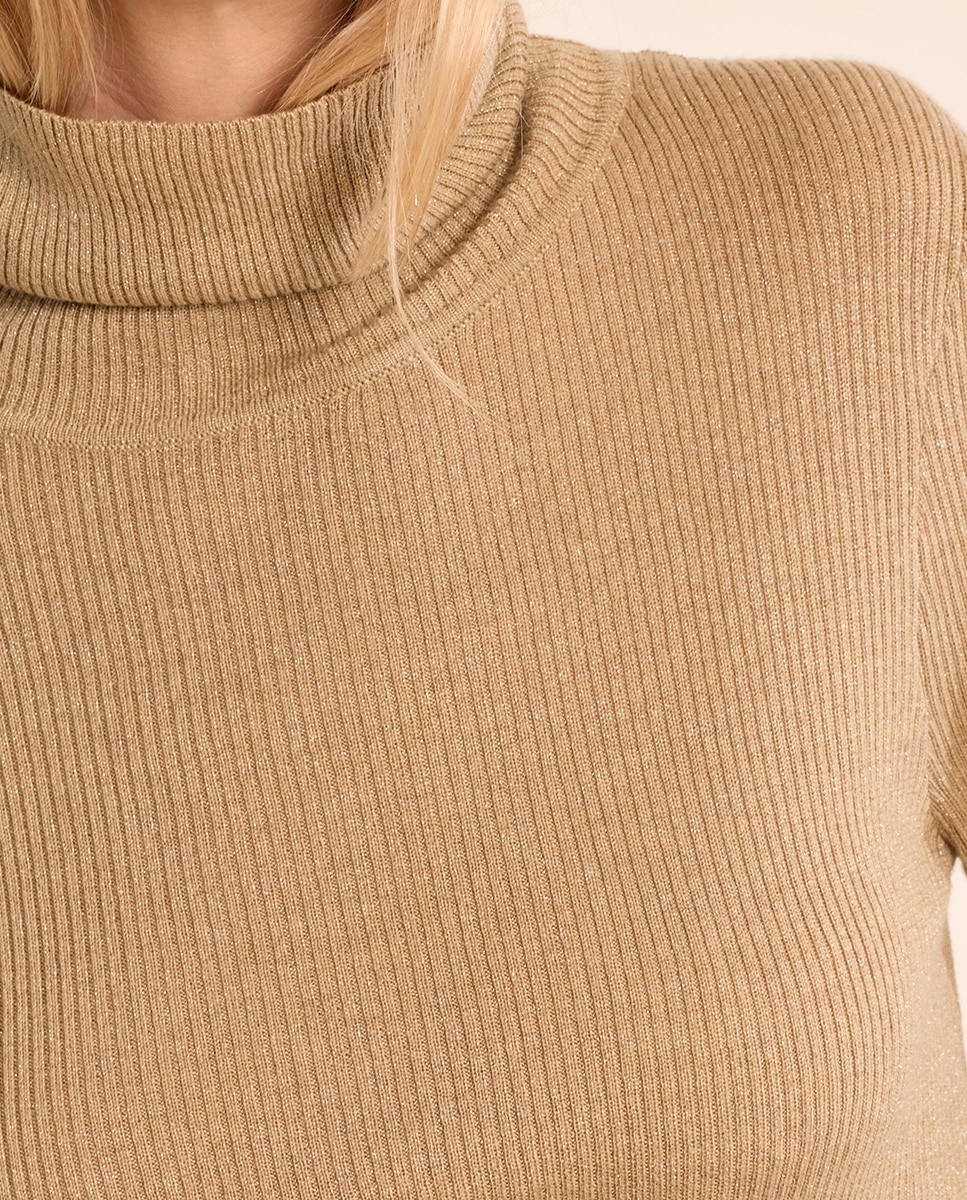 Jersey de mujer liso de manga larga - Molly Bracken - Beige Beige-5