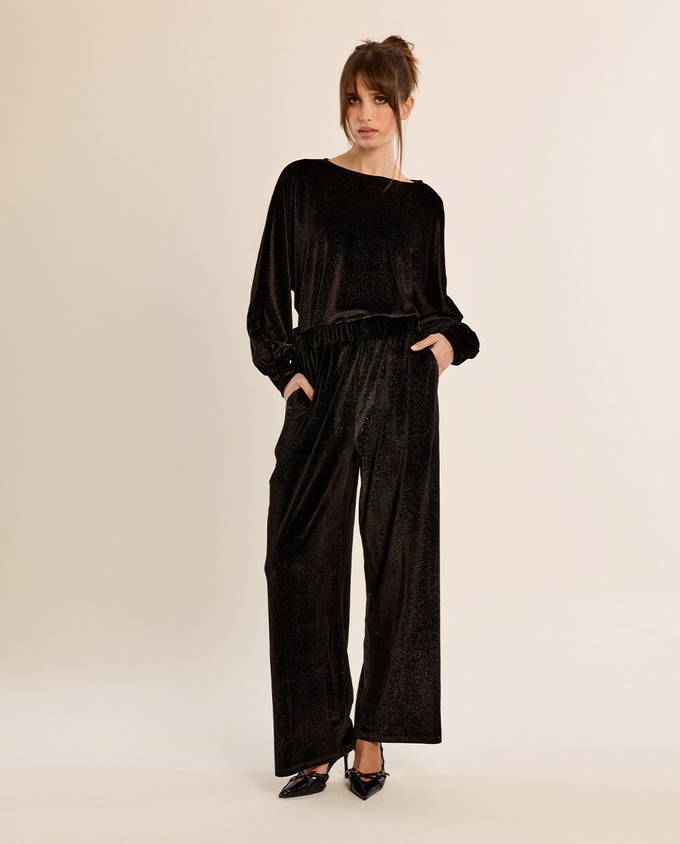 Pantalón de mujer largo de chándal - Molly Bracken - Negro Negro-3