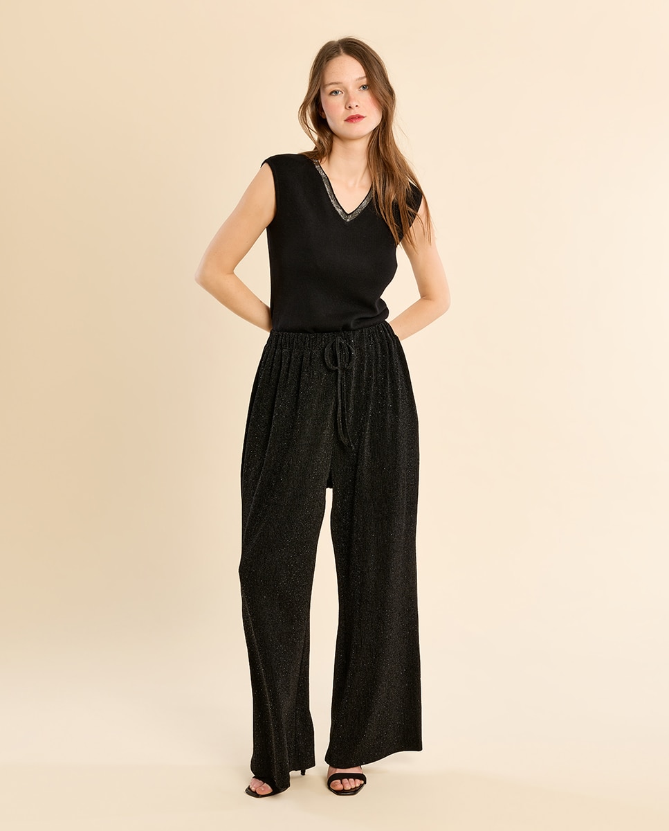 Pantalón de mujer largo de chándal - Molly Bracken - Negro Negro-3