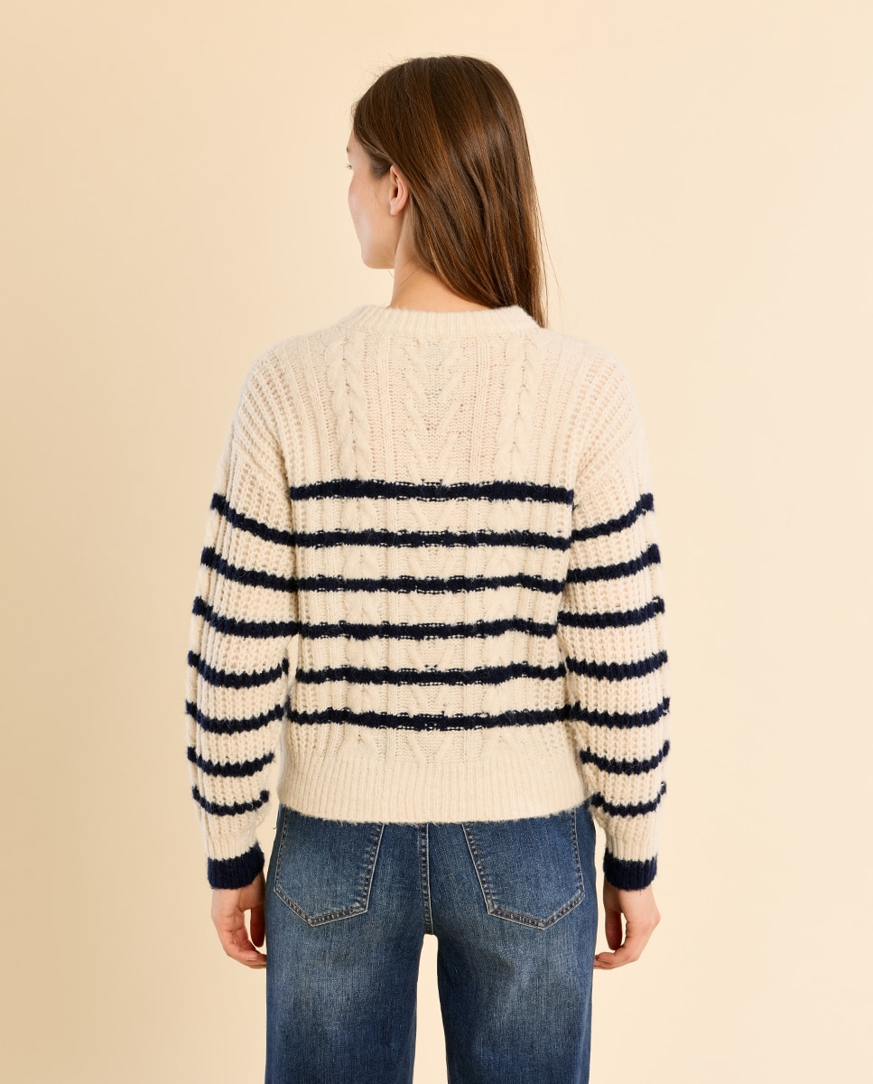 Jersey de mujer de manga larga con estampado - Molly Bracken - Crudo Crudo-4