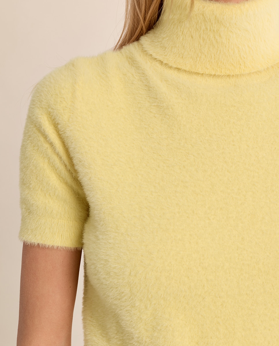Jersey de mujer de manga corta cuello alto - Molly Bracken - Amarillo Amarillo-5