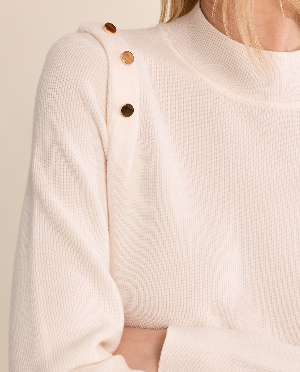 Jersey de mujer de manga larga detalle abalorios - Molly Bracken - Crudo Crudo-5