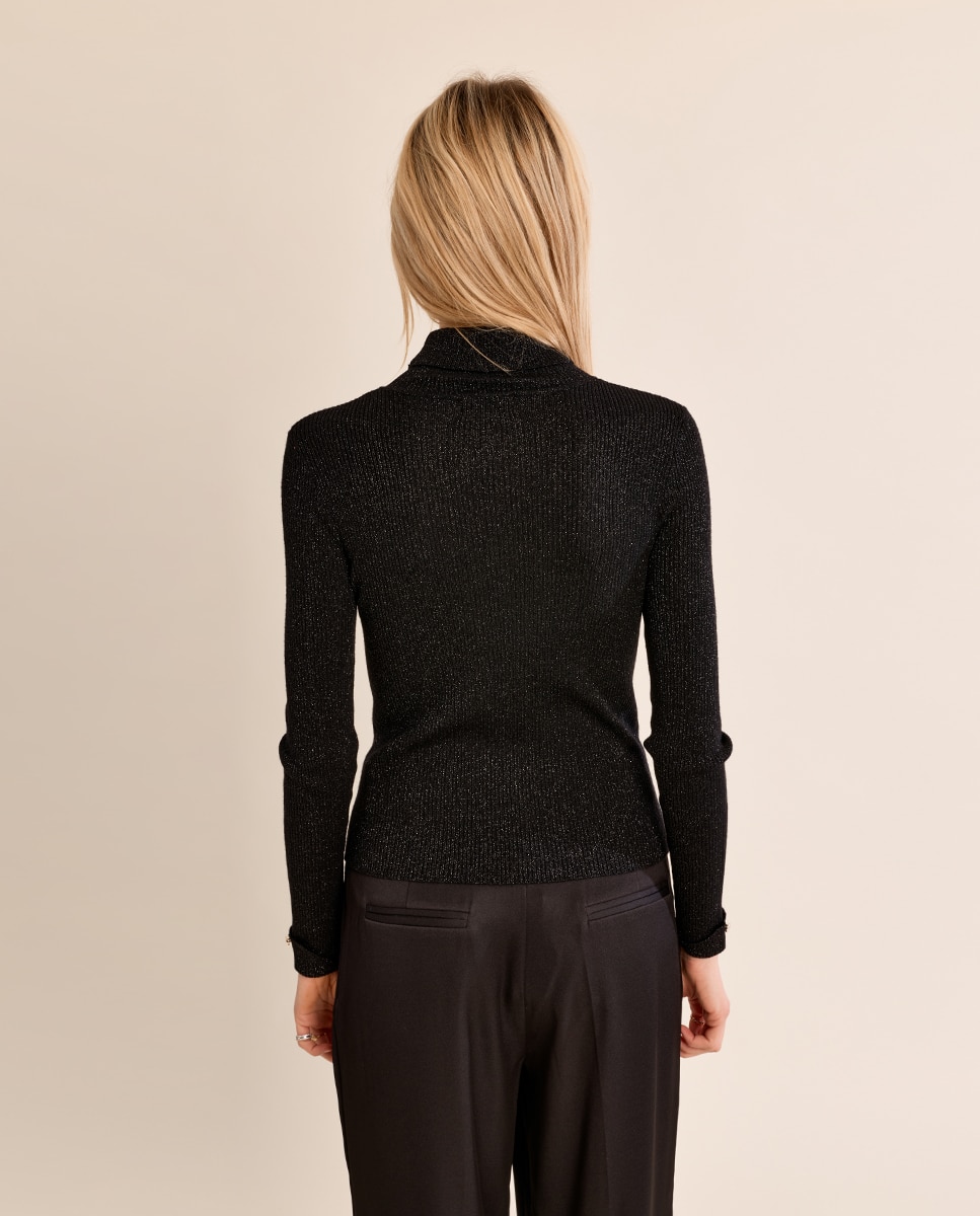 Jersey de mujer liso de manga larga - Molly Bracken - Negro Negro-4