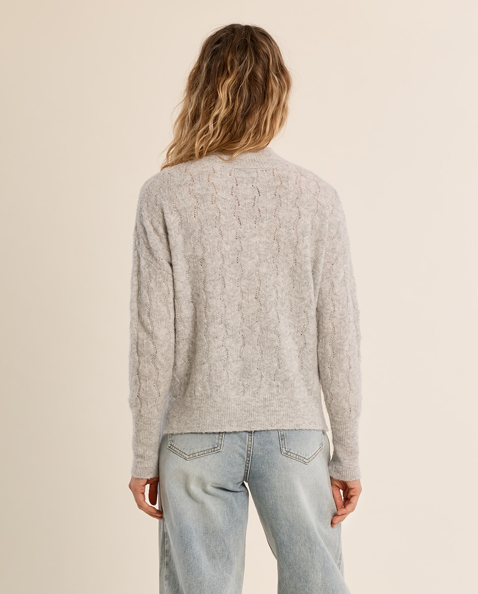 Imagen 4 de Jersey de mujer de manga larga cuello alto - Molly Bracken - Gris Gris