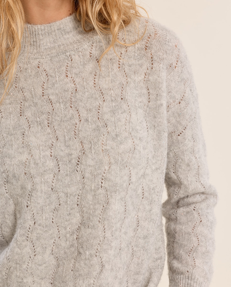 Imagen 5 de Jersey de mujer de manga larga cuello alto - Molly Bracken - Gris Gris