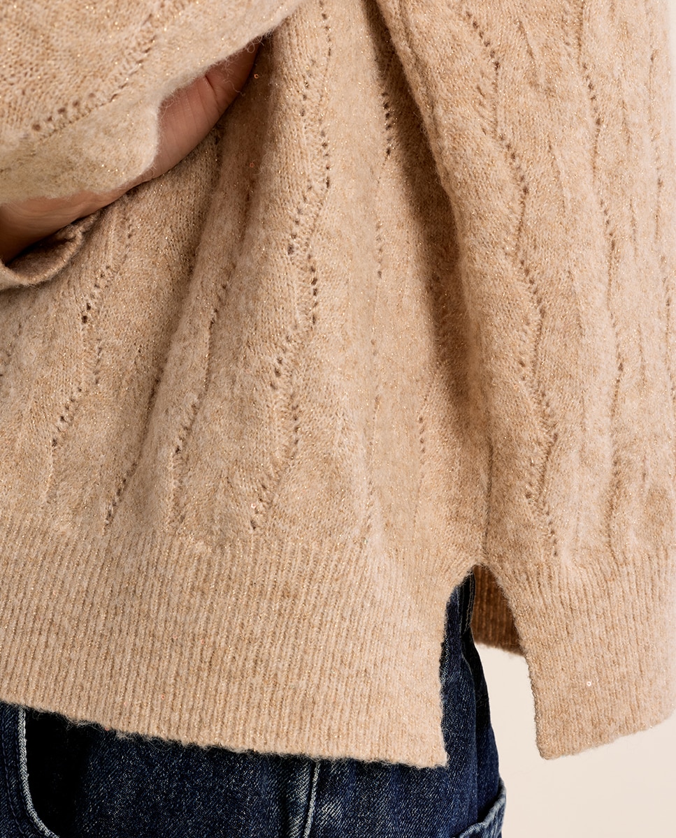 Imagen 5 de Jersey de mujer de manga larga cuello alto - Molly Bracken - Beige Beige