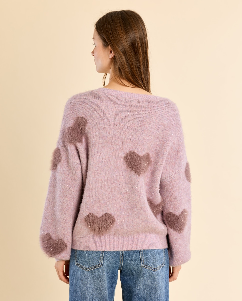 Jersey de mujer de manga larga con estampado - Molly Bracken - Morado Morado-4
